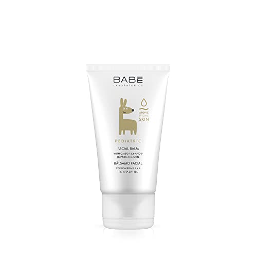 Laboratorios Babé - Bálsamo Facial Pediátrico 50 ml, Piel Muy Seca, Piel Atópica, Dermatitis Atópica, Hidratante, Aceites Grasos Esenciales, Omega 3, 6 y 9, Reparación de la Piel del Rostro