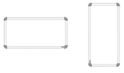 Image of Non-Magnetic 2X1 Feet Double Sided White Board & Chalkboard Both Side Writing Boards, One Side Whiteboard Marker & Reverse Side Chalkboard Surface - Pack of 1 Piece