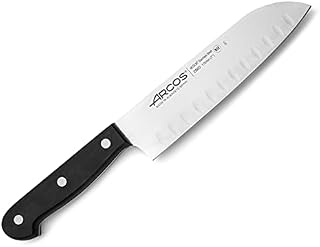 ARCOS Santoku Knife 7 Inch Stainless Steel. Japanese Sharp Knife for Fish, Meat and Vegetables. Ergonomic Polyoxymethylene Handle and 170mm Blade. Series Universal. Color Black