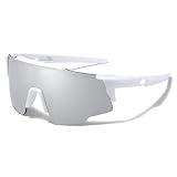 LOJUDI Okulary przeciwsłoneczne dla dzieci z polaryzacją – okulary sportowe UV400 ochrona młodzieży lustrzane okulary przeciwsłoneczne dla chłopców i dziewczynek – lustrzane srebrne