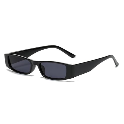 TYUVIVO Gafas de sol rectangulares pequeñas para mujer y hombre, montura retro estrecha, gafas de sol cuadradas vintage de leopardo, gafas de ojo de gato punk femeninas, C01, talla única