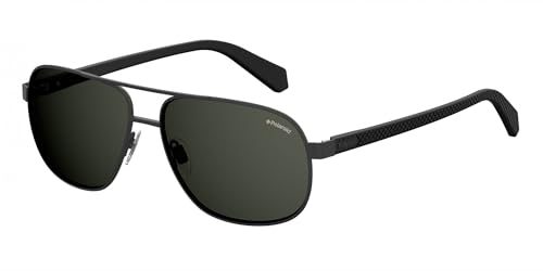 Polaroid Homme PLD 2059/S lunettes de soleil rectangulaires noir mat 003/M9 taille 60