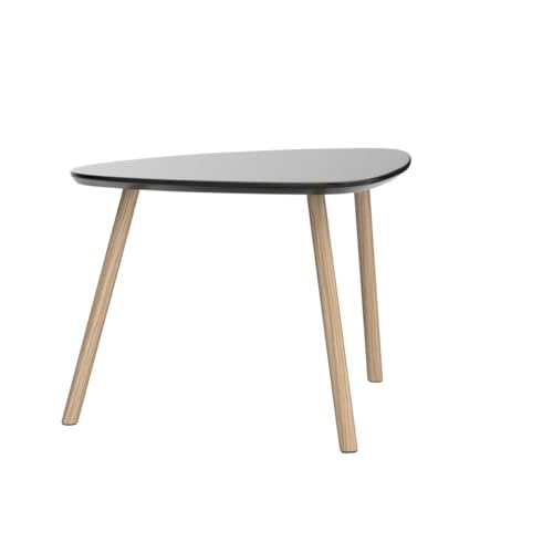 Wood Triangle Easy Assembly Side Table (Black)