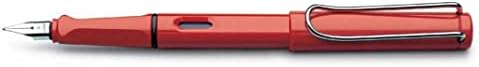 Lamy FH05251 – Penna stilografica Safari, tratto: fine, modello 16, colore: rosso caldo, blu Lamy FH05251 – Penna stilografica Safari, tratto: fine, modello 16, colore: rosso caldo, blu