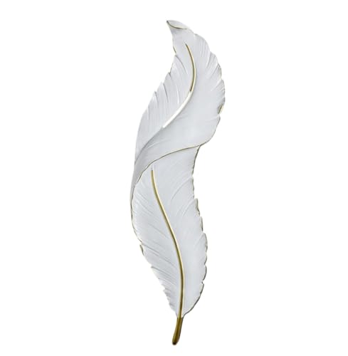 Applique murale plume en résine blanche avec 3 températures de couleur