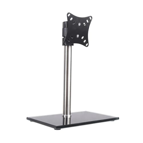 Support TV de table pour écran LCD LED 14-27 pouces avec socle en verre trempé