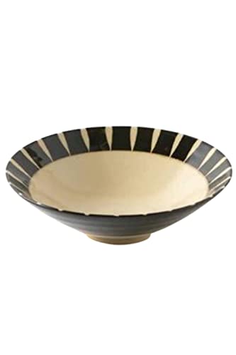 onajimi 深鉢 美濃焼 麺鉢 黒 中白 軽量 和食器 ボウル 鉢 深皿 盛り鉢 日本産 黒十草