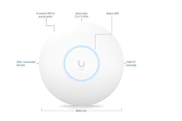 Ubiquiti UniFi U6+ WiFi 6 AX3000 Access Point Bundle 2 Pezzi – Dual Band 2.4GHz 5GHz, PoE, Router Wireless Professionale, Ripetitore WiFi, Sistema Mesh, Access Point da Soffitto/Parete