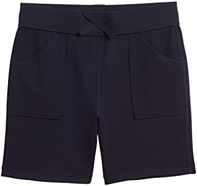 Nautica Girls' Little School Uniform Sensory-Friendly Soft Pull-On Short, Navy, 5
