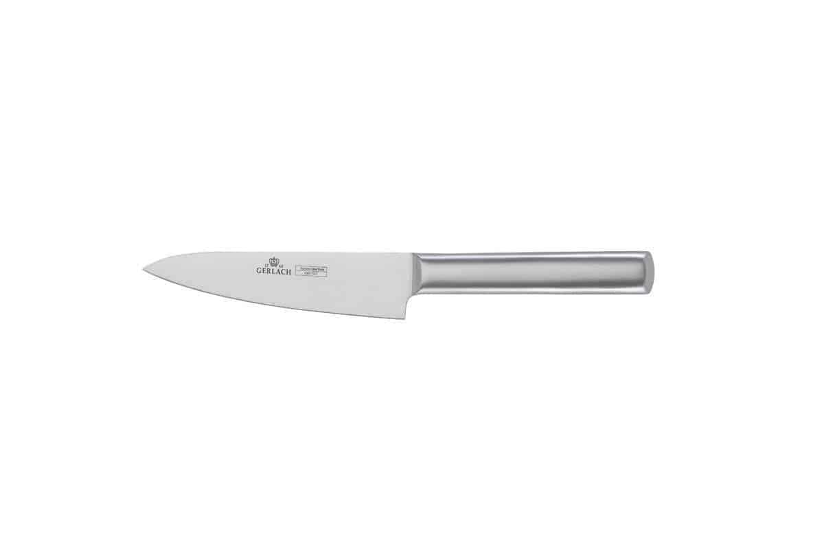 Gerlach Ambiente Juego de 5 Cuchillos de Cocina con Bloque, Acero Inoxidable, Madera de Roble, Cuchillo de Chef, para Pan, para Verduras