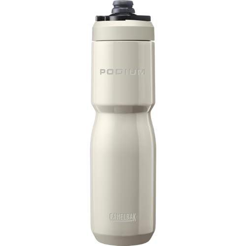 CAMELBAK Podium Insulated Steel 22oz Fahrrad Trinkflasche 18/8 Edelstahl hohe Kapazität doppelwandige Vakuumisolierung auslaufsicher Stone Größe: OS