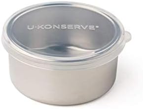 U Konserve Stainless Steel Round Food Storage Bento Box Container, Leak Proof Silicone Lid Dishwasher Safe - Plastic Free, 9oz - Image 4