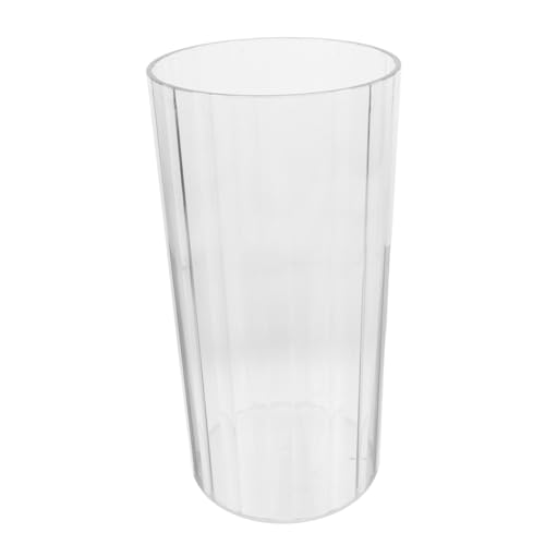 FUNOMOCYA Jarrón Transparente Cilíndrico De Plástico Irrompible 10 Cm Diámetro 19,5 Cm Alto Hidropónico Moderno para Decoración del Hogar Oficina y Centro De Mesa Boda 1 Unidad