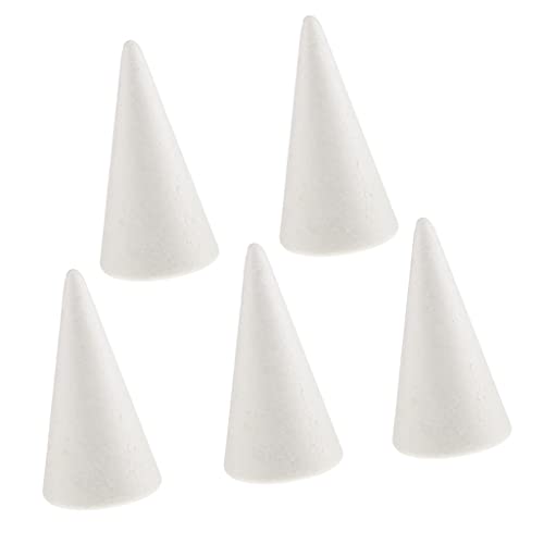 Dovewill 10 Pieces White Cone Shape Christmas Tree Styrofoam Foam Materials For Kids Crafts Diy Modeling 100Mm 150Mm #TOP5