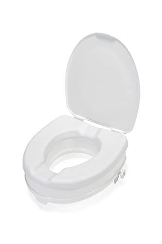 Croydex WL411022H Carragh Raised with Lid Toilet Seat, White