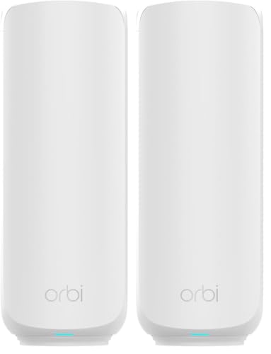 Image of NETGEAR Orbi 370 Series (RBE370) Dual-Band WiFi 7 Mesh Network Add-on Satellite - Works with RBE372, RBE373, RBE374, Security Features, 5 Gbps, Adds Coverage up to 2,000 sq. ft., BE5000 (Pack of 2)