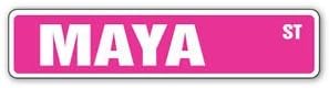 Maya Street Sticker Sign Kids Room Childrens Name Gift Kid Child boy Girl Wall Entry - Sticker Graphic - Auto, Wall, Laptop, Cell, Truck Sticker for Windows, Cars, Trucks, Tool Boxes, laptops