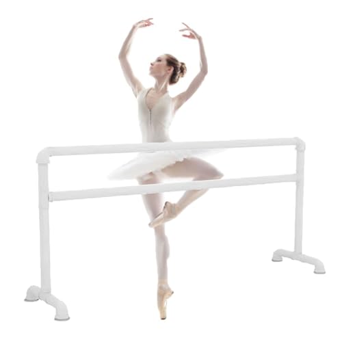IUokLU Barra De Ballet De 10 A 2,7 M,Doble Capa,para Estudio De Baile En Casa O Club,Soporta hasta 500 Kg,Color Blanco