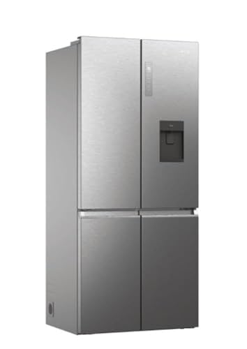 Haier Cube 83 Series 7 HCW7819EHMP - Frigorífico 4 Puertas, Dispensador de Agua, Conexión WIFI, Motor Inverter, My Zone, Cajón Humidity Zone, TotalNoFrost, An. 83cm, Capacidad XXL 537L, Luz LED, Inox