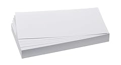 FRANKEN Moderationskarten Rechteck, 205 x 95 mm, 500 Stück, Präsentationskarten ideal für Meetings, Trainings, Schulungen im Büro oder Hotel und Lehrer in der Schule, Metaplankarten, Weiß, UMZ 1020 09