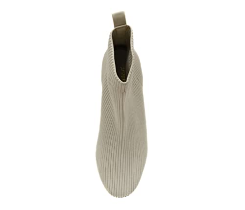 Cushionaire Women's Neely Stretch Bootie +Memory Foam And Wide Widths Available, Ivory 8W #TOP4