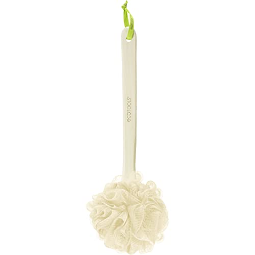 Ecotools 2-In-1 Bath Brush, Shower Loofah With Ergonomic Handle, Cleans Hard-To-Reach Areas, Deep Cleansing & Exfoliating, Recycled Netting, Perfect For Men & Women, Vegan & Cruelty-Free, 1 Count #TOP1
