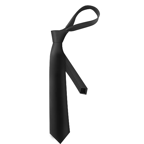 Image of Men's Classic Satin 3.15 inch Soild Color Necktie Wedding Business Tie & Gift Box