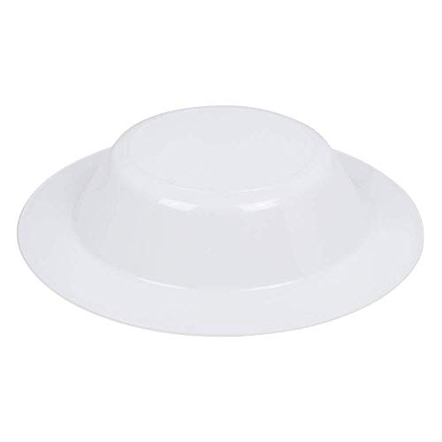 Bloomingoods 50 Disposable White Silver Trim Plastic Dessert Bowls | Small 6 Oz. Premium Heavy Duty Disposable Dinnerware With Real China Design | Safe & Reusable And Great For Parties (50-Pack) #TOP6