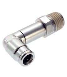 Norgren 124540638 Pneufit Extended Swivel Male Elbow, 3/8 tube O/D, 3/8 NPT thread