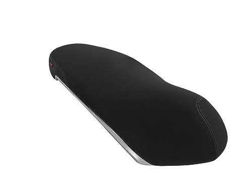Moto Discovery Housse de Selle Compatible avec Piaggio Liberty 125/150 ABS 2016-2019 Noire avec Coutures Grises