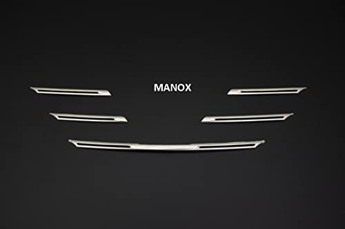 manox Für Renault Megane IV 2015-2020 Chrom 5 tlg Kühlergrill Grilleisten Edelstahl