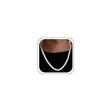 SLOONG Silver Chain Necklace for Men - 5mm Sterling Silver Over Cuban Chain Necklaces Hip Hop Necklace Jewellery Gifts for Men Boyfriend Father 18 Inch