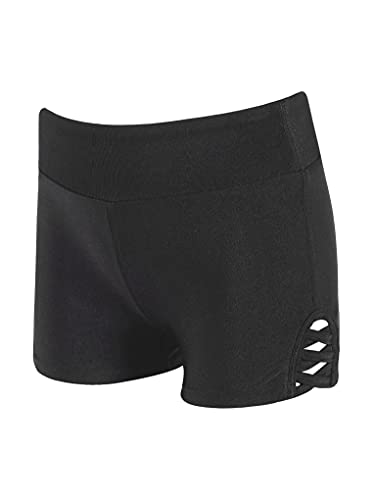Mufeng Kids Girls Athletic Sports Dance Shorts Dancewear Slim Fit Boycut Shorts Stretchy Bike Shorts Activewear