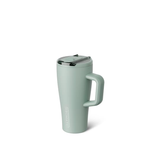 Image of BruMate Era Flip 20oz Kids Tumbler with Covered Flip Down Straw | 100% Leakproof Insulated Kids Cup | Made of Stainless Steel | Cup Holder Friendly | 20oz (Sage)