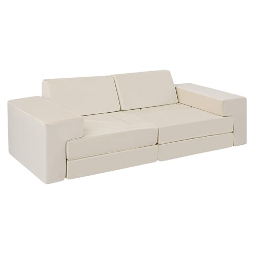 MeMoreCool 12-teiliges modulares Sofa aus Schaumstoff, Multifunktionales Sitz- und Relaxmöbel für Zuhause, Weiche Polsterbausteine mit abnehmbarem Bezug