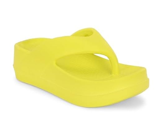 Crosskix Women's Orthopedic Anti-Skid Slippers Ultra Soft Platform Flip-Flops Shock Absorbing EVA Sole Lightweight & Comfortable Everyday Wear Footwear