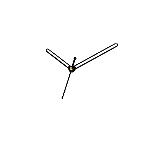 Image of Black Metal Clock Hands Replacement Set - Modern Metallic Black Needles for DIY Wall Clock Making, Resin Art & Crafts (Set of 1) (Geetanjali)