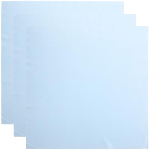 Uonlytech Paños de Limpieza de Microfibra 37x37 Cm 3 Piezas Azul Claros para Gafas, Pantallas Electrónicas y Lentes de Cámara, Paños Aplicables Reutilizables para Eliminar Manchas y Huellas