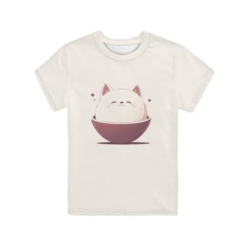 Image of Novelty 3D Graphic T Shirts for Kids Crew Neck Funny Animal Print Short Sleeve Girls Tshirts 3-16 Years