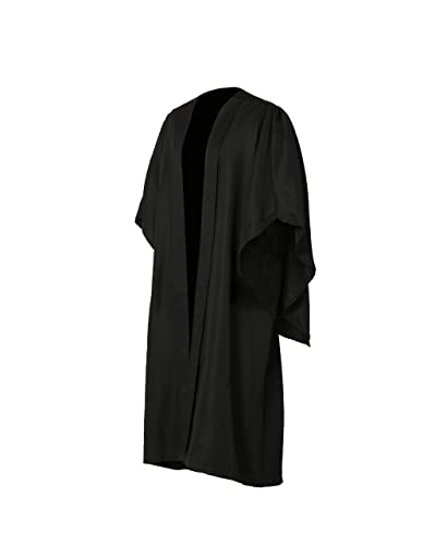 GradClassical Unisex Matte Graduation Gown Fluted Academic Bachelor Ceremony Costume for High School & University, Teen Outfit (Black 48"(5'3"-5'5"))