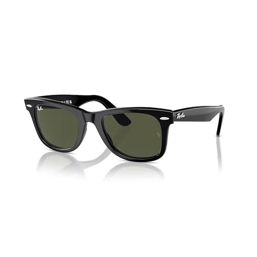 Ray-Ban RB2140 WAYFARER 901 50M Black/Crystal Lens G-15 Green Square Sunglasses +BUNDLE with ACCESSORY EYEWEAR KIT
