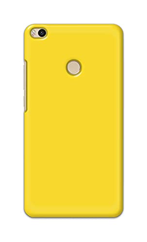 Image of Printed Hard Back Cover Case for Mi Max 2 Back Cover (Plain Yellow) -1803