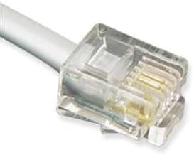 ICC GCLB466025 / 25' Flat Phone Line Cord 6P4C SV (Telephone Accessories / Line Cords & Handset Cords) by Cablesys