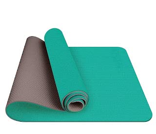 Mahi Enterprise Yoga mat, 6mm Extra Thick Exercise mat for Workout Yoga Fitness Pilates and Meditation, Anti Slip For Home & Gym Use Yoga Mat (grey &green) (B0C85NDWVD) Amazon Price History, Amazon Price Tracker