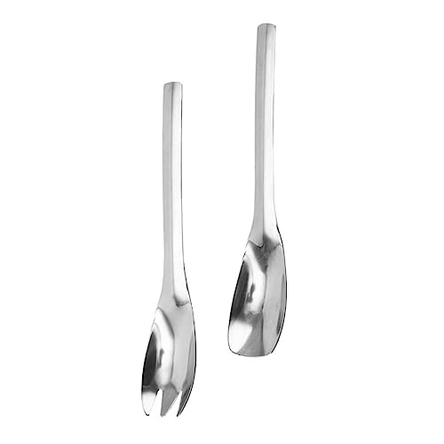 VICASKY Posate per Insalata Cucchiai da Servire e Forchette in Acciaio Inossidabile Cucchiaio per Ristorante Utensili da Cucina per Uso Familiare e Professionale