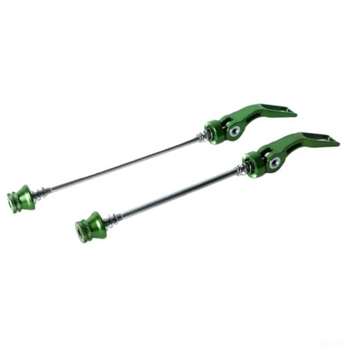 Mounatin Achsen-Set für Fahrrad, Schnellspanner, hohl, CNC-Aluminiumlegierung, Elite, 145 mm, hinten, 180 mm, Vorderstahl, für einfaches Tragen, für Formatkompatibilität, Grün Mounatin Achsen-Set für Fahrrad, Schnellspanner, hohl, CNC-Aluminiumlegierung, Elite, 145 mm, hinten, 180 mm, Vorderstahl, für einfaches Tragen, für Formatkompatibilität, Grün