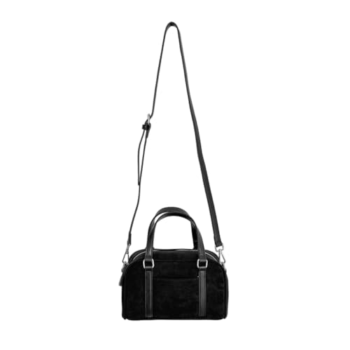 Sac à main tendance pour femme grand volume avec anse et bandoulière amovible noir