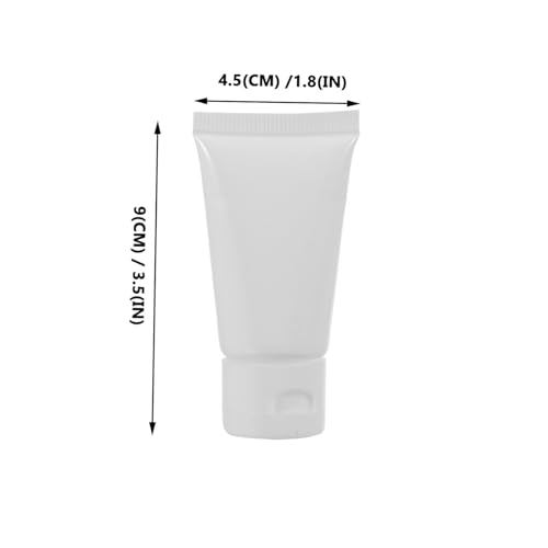 Ipetboom 20Pcs Travel Dispenser Bottles Refillable Containers for Cosmetics Leak Pe Tubes with Flip Cap for Sunscreen Soap and Lotion