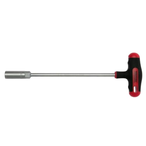 Teng Tools 12mm 6 Point Opening Durable Chrome Vanadium Steel T-Handle Nut Driver - MDNT412, Silver