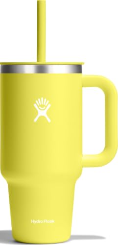 Hydro Flask Travel Tumbler with Handle, Lid and Straw - Insulated Stainless Steel in 32 Oz Cactus - image 1